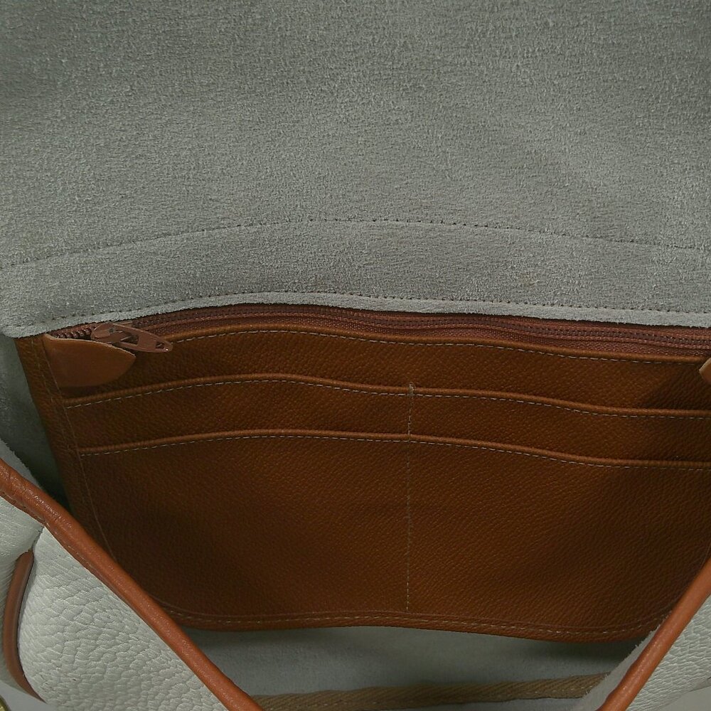 Vintage Dooney & Bourke Cavalry/Saddle Crossbody Bag Bone Leather Bag Pocketbook - Picture 13 of 14